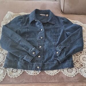 Chico's Dark Blue Jean Jacket